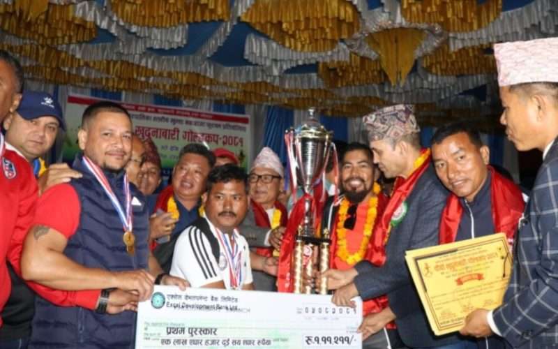 चौंथो खुदुनाबारी गोल्डकपको उपाधि मेचीनगरलाई