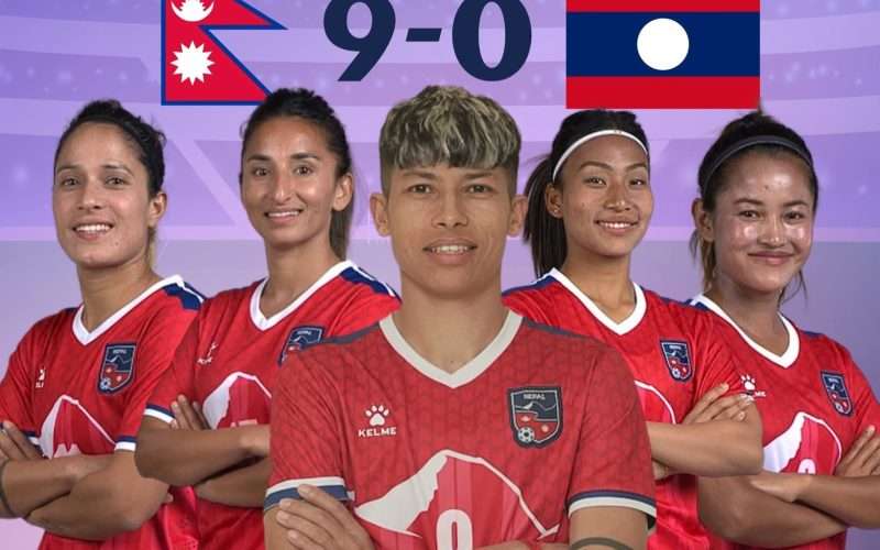 साम्बाको पाँच गोलमा लाओसमाथि नेपालको ऐतिहासिक जित