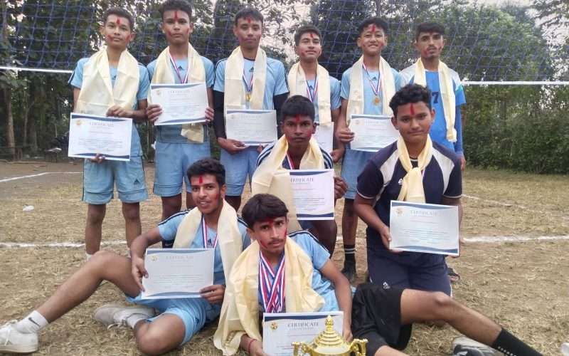 अन्तर मावि भलिबल प्रतियोगिताको उपाधि आदर्श माविलाई