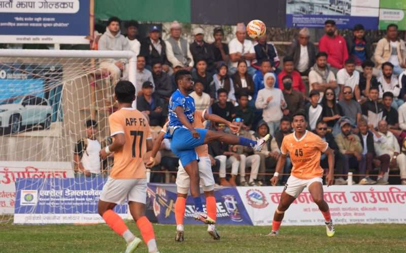 झापा गोल्डकप : आयोजक टिमलाई टाइब्रेकरमा पराजित गर्दै एपीएफ फाइनलमा